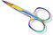 Rainbow Multi Colour Nail Scissors 9cm Straight - Multi Purpose