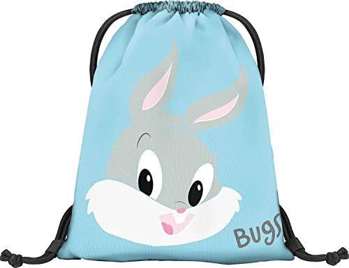 Baagl Turnbeutel Kindergarten, Sportbeutel für Jungen, Mädchen, Turnsackerl Kinder Sport Beutel Schuhbeutel Sportsack (Bugs Bunny)