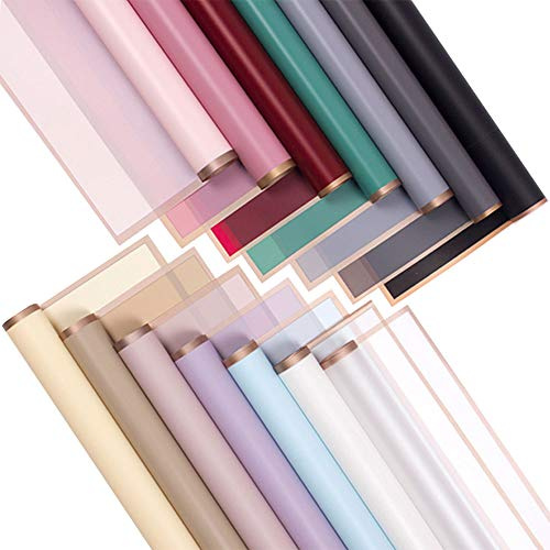 JTLB Blumen-Geschenkpapier, 20 Stück, Weißes Blumen-Geschenkpapier, Blumen-Geschenkpapier, Blumenstrauß-Geschenkpapier, Wasserfestes Geschenkpapier Blumenstrauß,