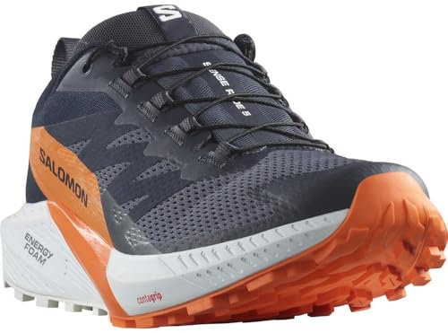 Salomon Sense Ride 5 GTX Trailrunningschuhe India Ink/Carbon/Dragon Fire UK 8 - EU 42