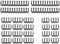 upHere gaming 24 Pieces Set Cable Comb, 24-pin x 4, 8-pin x 12, 6-pin x 8 for 3 mm Cable Gesleeved Up to 3.4 mm/0.13inch Black, CM245