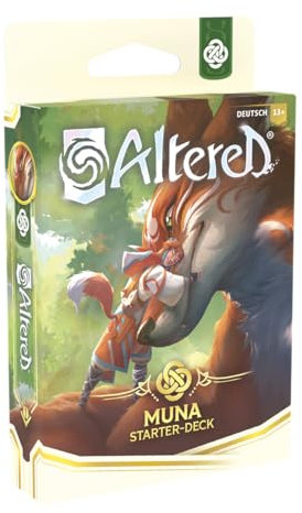 Equinox, Altered: Jenseits der Tore, Muna Starter Deck, 40 Karten, Teija, die Druidin - nicht-kampfbasiertes Gameplay, Sammel-Trading Card Game, Alter 13+, 2 Spieler, 20-30 Minuten, Deutsch