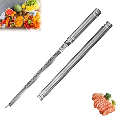 Multipurpose Outdoor Portable Fruit Knife with Sheath, Mini Stainless Steel Stick Knife, Sharp and Durable Small Knife, Slice Knife, Peel Knife, For Camping, Picnic, Outdoor and Jungle Exploration