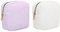 2 Pieces Sanitary Napkin Storage Bag, Mini Cosmetic Bag, Portable Storage Bag, Corduroy Storage Bag (Purple, White)