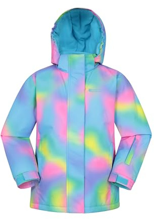 Mountain Warehouse Kids Ski Jacket & Trousers Set - Snowproof Ski Outfit, Front Pockets, Fleece Lined Skiwear, Integrated Snowskirt - Winter Snowboarding Bright Pink Kids Size 11-12 Years