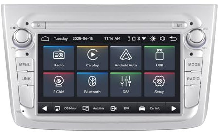 Autoradio Linux Avvio Lampo Compatibile Alfa-Romeo MITO | Installazione Rapida | CarPlay/Android Auto Wireless/Bluetooth/FM/AM/RDS/USB | DSP 100W |