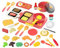 Generic Ensemble de jeu de cuisine, batterie de cuisine éducative préscolaire, casserole et poêle, jouets de cuisine, jeu de rôle, coupe de nourriture pour, Rouge