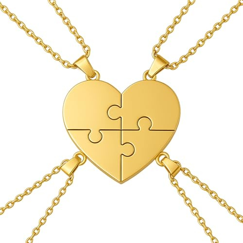 AffeGifts Best Friend Collana, Amicizia Collana per Cuore forma Miglior Amico Regali per Natale Compleanno BFF Regalo per la famiglia per gli adulti Bambini
