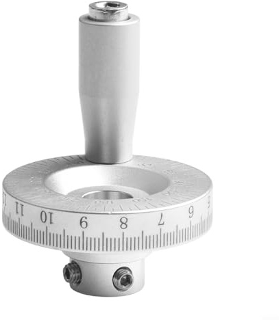 Robustes Drehbank-Handrad aus Aluminiumlegierung mit gravierter Skala und Wippfunktion für zuverlässigen Maschineneinsatz (12 mm)