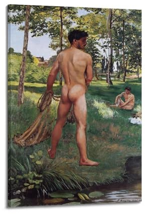 Frederic Bazille Malerwerke, Poster, Heimdekoration, Ölgemälde, Leinwand, Fototapete, Bilder, 30 x 45 cm
