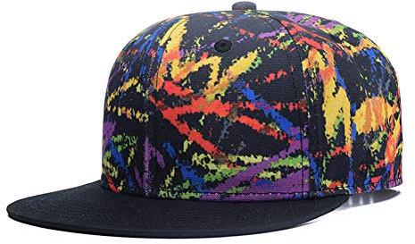 Quanhaigou Herren Snapback-Mütze Die Uhr ist Teil des Produkts, Mehrfarbig, Einheitsgröße