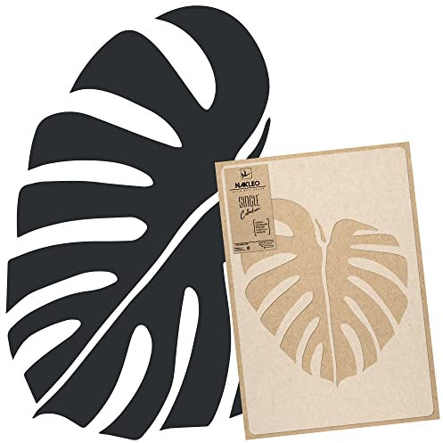 NAKLEO Blumen Große Malschablonen 43x64 cm, Tropisches Monstera Blatt Muster, Wiederverwendbare Kunststoff Wandschablone, Dekoration DIY Handwerk, Holz Wand Stoff Stein