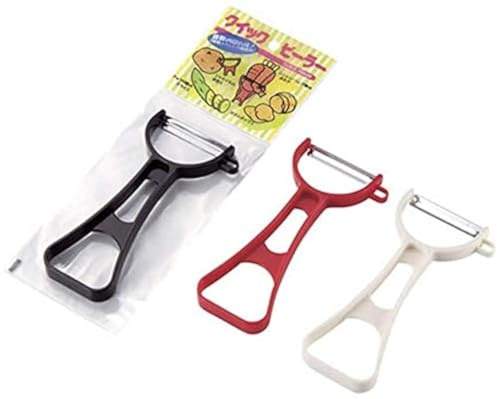 JapanBargain 1543, Japanese Fruit Peeler Vegetable Peeler Carbon Steel Blade Y Peeler Made in Japan, Assorted Color, 3 Pack