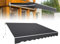 Froadp Balkon Markisen 360 x 300cm, Gelenkarmmarkise mit Aluminium Manuellem Handkurbel, Ohne Bohren, Klemmmarkise für Terrasse und Veranda, UV-beständig Wasserabweisend und Sonnenschutz, Dunkelgrau