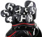 Scott Edawrd 10pcs Golf Iron Club Head Covers Set Three-layer Synthetic Leather PU Waterproof Headcovers with Colorful Number 4-9 A,S,P,X for All Irons Clubs