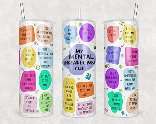 My Mental Breakdown Cup – Mental Health Tumbler – Mental Health Breakdown – Mental Health Tumbler Wrap – Lustiger Becher – Tumbler Bedeutung