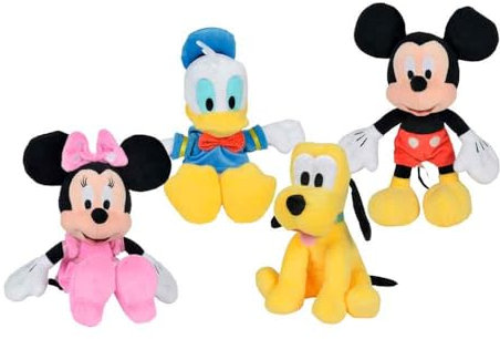 Simba Plüschfigur Disney MCH 25 cm, 4 Surt; Mickey, Minnie Donal, Pluto zufälliger Versand