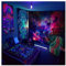 Varnmrop Fluoreszierend-UV Tapisserie-Psychedelic Galaxie-Sterne Wandteppich - Konstellation Galaxis Raum Tapisserie,Sternenhimmel Deko Wandtuch Wandbehang,eindicken