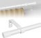 gardinenstange, 300 cm gardinenstange weiß, wandmontage weiss matt gardinenstangen set, Metall 16mm durchmesser gardinenstange 3m lang, gardinenstange für outdoor wetterfest