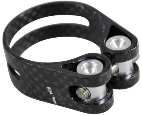 SAYTAK Sattelklemme,Fahrrad Sattelklemme Super Light Sattelstütze Clamp-Qualitäts-Clamp for 31.6mm Fahrrad Sattelklemme 3K Carbon Fiber CSC01-SL-34.9 31.8 (Color : 318)
