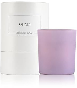 Candela Profumata Fragranza Salento - Vaso Lilla 350 gr - Linea Design - Cereria del Rosso (Lilla)
