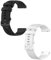 18mm Bracelet Compatible avec Withings Move ECG Bracelet, 2 Pièces Sport Respirant Silicone Étanche Remplacement pour Withings Move ECG, Femme Homme (Noir+Blanc)
