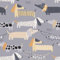 CRE8TIVE Graue Dachshund Tapete Selbstklebende Tapete Kinderzimmer 30.5cm x 300cm Welpe Hund Fototapete Selbstklebend Folie für Möbel Abnehmbar Tapete Schlafzimmer Klebefolie Kinder Schrankfolie