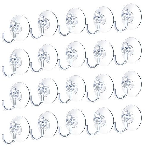 FTXanty Ventosa Gancho Transparente 40 piezas Ventana Ventosa Gancho de Pared para Ventana Luces Guirnalda Cocina Día de Navidad