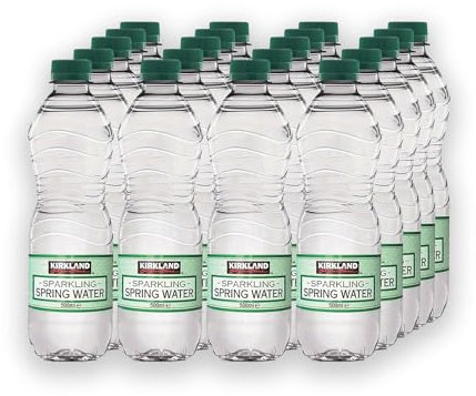 Kirkland Chase Spring Sparkling bottled Water 500ml - 20 bottled water multipack, Fresh Water for Better Health, Hygienic and maintain good health| Bulk water bottles (Pack of 20 x 500ml)