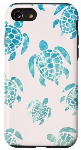 iPhone SE (2020) / 7 / 8 Cute Sea Turtle Beach Summer Case