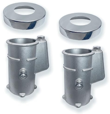WZKO Pool Handlauf Anker Kit - Robuste Edelstahlanker für Inground Pool Leiter Rosetten, verhindert Korrosion, verdecktes Design Pack 2