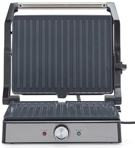 Salter Health Grill - Features: Non-stick, Double Cooking Space, Adjustable Temperature, Multi-functional And Versatile Use, Power And Indicator Lights, Drip Tray, Cool Touch Handle