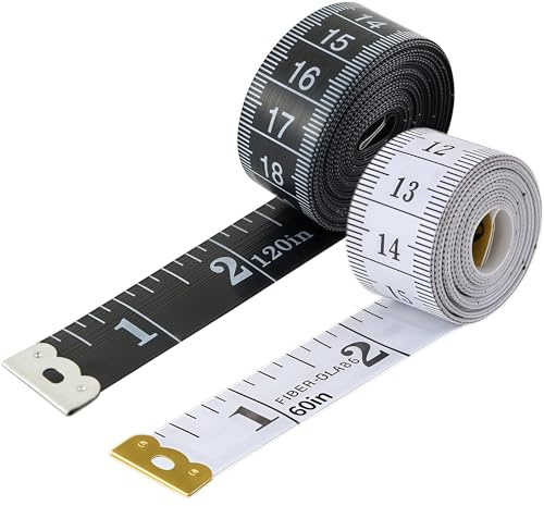 2Pack Tape Measure, 300cm/120 Inch Double Sided Measuring Tape for Body, 150cm/60 Inches Soft Tape Measure for Sewing, Fabric Tailoring, and Body Craft Measurement Tape