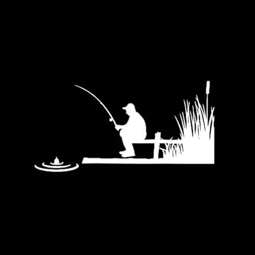 17.8cm x 9cm Angler Individuell Vinyl Thema Autoaufkleber Decal für Motorrad, Fahrrad, Laptop, Kühlschrank, Handy, Helm, Deko-Aufkleber