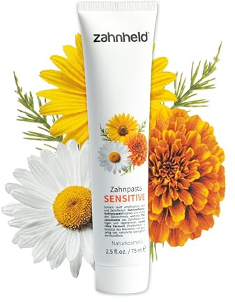Zahnheld Sensitive Zahnpasta – Zahnschmelz stärken & Kariesschutz – Zahnpflege mit Hydroxyapatit & Postbiotikum – sanfte Zahncreme für empfindliche Zähne & Zahnfleisch – ohne Schärfe | Zahnschmelz stärken & Kariesschutz, sanfte Zahncreme für empfindliche Zähne & Zahnfleisch, Zahnpflege für sensible Münder
