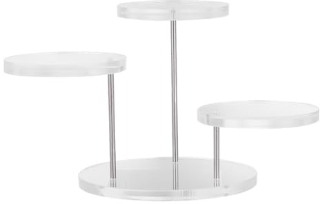 ULTECHNOVO Espositore Multistrato Per Gioielli Supporto Per Anelli Collane Bracciali Orologi Stand Display Per Vetrina Casa Negozio 3 Strati 3X3 Pollici