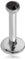 Inoki - Micro labret acier Strass vis interne - Jonc/Tige 1.2 mm, Long. int. 6 mm, Élément 2 mm - Onyx