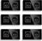 BSEED Schuko Steckdose 6er Pack, 16Amp AC Power Kristallglas Platte, 2 Fach Unterputzdose Steckdose, 157mm Doppelt Schutzkontaktbuchse Wandsteckdose Schwarz