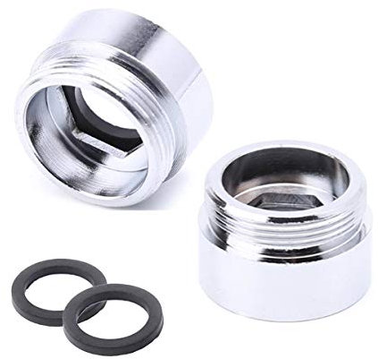 HATOOLHA® Wasserhahn-Adapter für Küchenarmatur, massives Metall, 2 Stück (F18 bis M22)