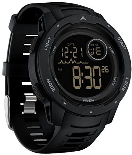 findtime Militär Uhr Herren Digitaluhr Outdoor Sportuhr Tactical Watch 5 ATM Wasserdicht Uhren Männer Jungen 12/24H Wecker Alarm LED Stoppuhr Armbanduhr Kalender Countdown Datum Military Watch