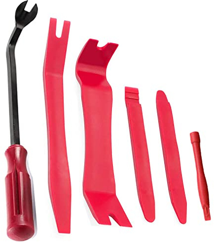 Kitbest 6PC Tools Zierleistenkeile Auto Demontage Werkzeuge Plastikkeile | Multifunktional Innenverkleidungsset Befestigungsniet Entferner, Kunststoff Hebelwerkzeug, Armaturenbrett Polsterungs Toolkit
