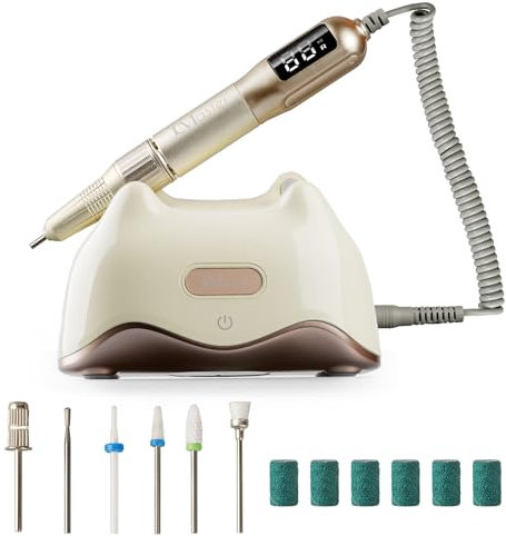 JCMASTER JCM-117BE Nail Cutter Set, LED Display, Professional Nail Cutter for Gel Nails, Acrylic Nails, Electric File for Beginners and Professionals, Manicure and Pedicure Tool