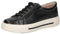 CAPRICE Damen Sneaker flach aus Leder mit Reißverschluss, Schwarz (Black Nappa), 37 EU