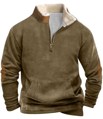 KONG JIMFAN Rückenfreie Tops Sachen Strickpullover Herren Hoodie Deckenhoodie Hoodie Herren Uhr Wollpullover Herren T Shirt 3XL Männer Jacken Winter Bomberjacke Schwarz(Brown,L)