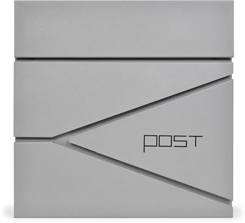 Verda Briefkasten mit Zeitungsfach, Postkasten Designer Wandbriefkasten mit Edelstahl, Schloss unter dem Deckel versteckt, 2X Schlüssel Zeitungsrolle, modern (SN3693-4)
