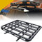 DSYOGX Universal Dachgepäckträger, Groß Schwarz Aluminium Auto Dachträger, 130 x 100 cm, Korb Wanne Gepäck Fracht Relingträger, für SUV Universal, bis 68KG