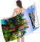 RNNHDYT Miner Strandtücher für Kinder 70 x 140 cm Mikrofaser Weich Karikatur Kids Badehandtuch Schnell trocknend Super saugfähig Superweich für Fitness Reisen Sport Wandern Outdoor Sauna Yoga