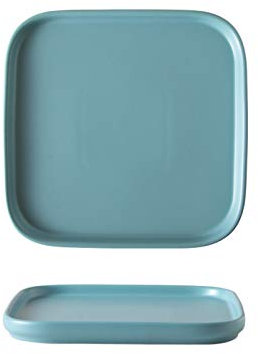 Piatti in ceramica, Piatti for la casa, Piatto piano Creativo Netto Piatto rosso Piatto quadrato nordico Piatto da pranzo in ceramica Insalata Piatto da bistecca occidentale Piatto da pranzo Piatti fo