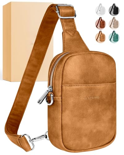 Vantamo Crossbody Bag Damen mit RFID-Schutz & Extra Sicher Anti-Diebstahl-Clip, Stilvolle Handtasche für den Alltag oder die Reise, Hochwertigem Material Anti Diebstahl Umhängetasche