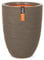Capi Europe - Gefäß elegant niedrig Rib NL - 46x58 - Warm Taupe - Öffnung Ø38 - Blumentopf für den Innen- und Außeneinsatz - Bruchsicher - 100% recycelbar - KWTR783